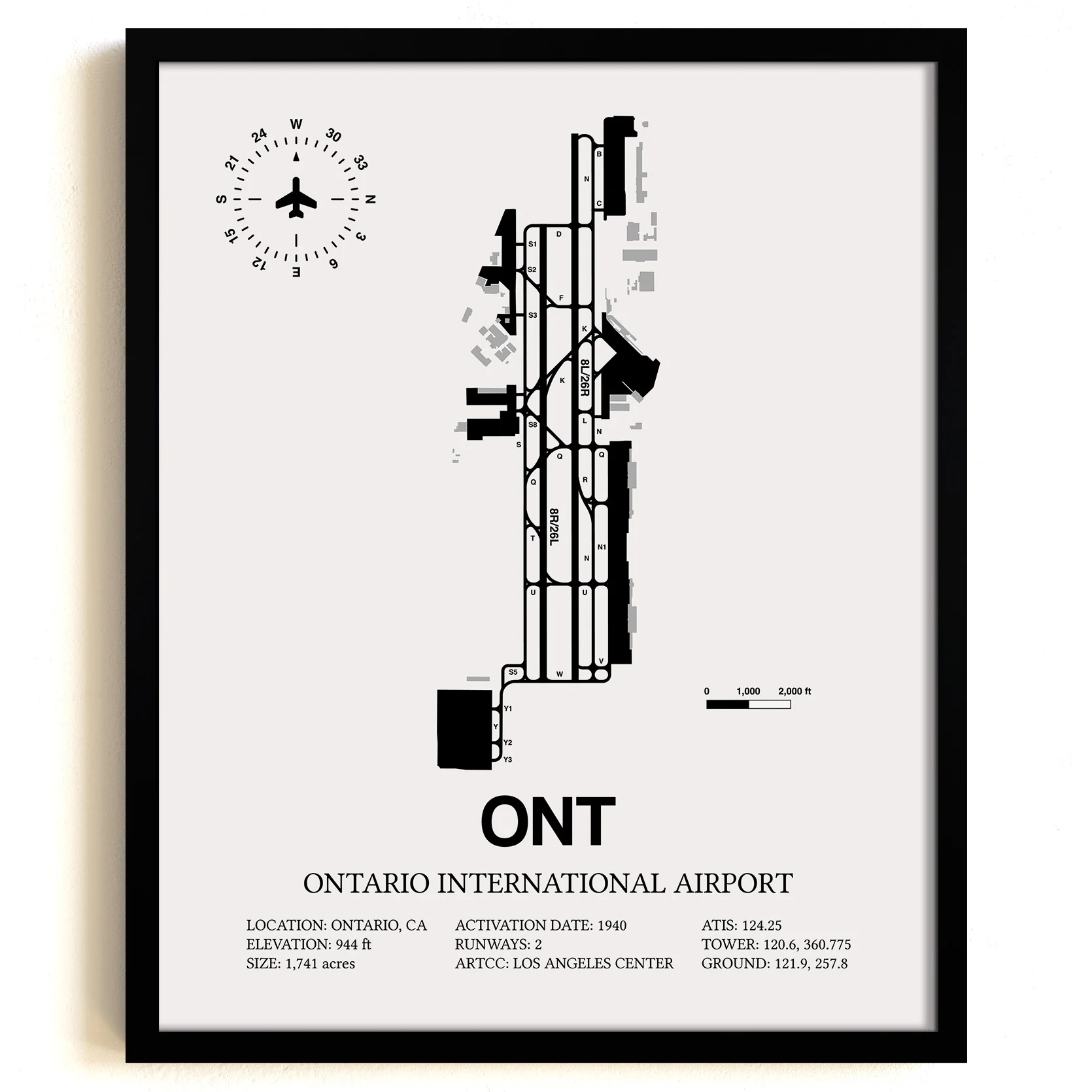 Map of Ontario Airport