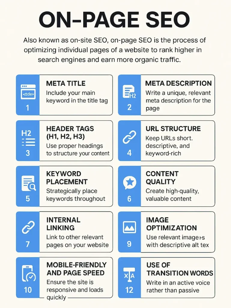 Steps of On-Page SEO: